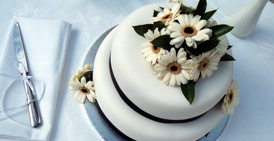 Wedding cake arrangement - KM Photography